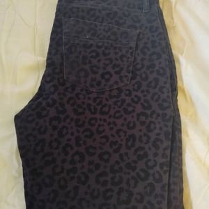 Leopard print jeans